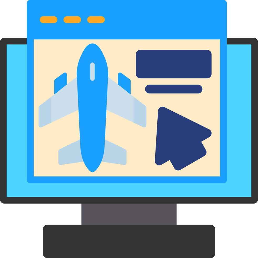 Online Booking Vector Icon Design