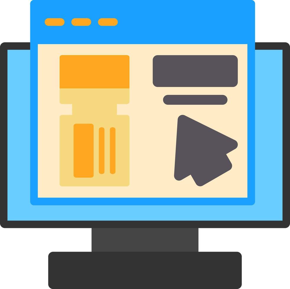 Online Ticket Booking Vector Icon Design