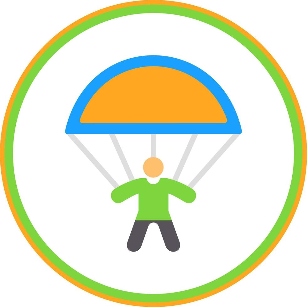 Skydiving Vector Icon Design