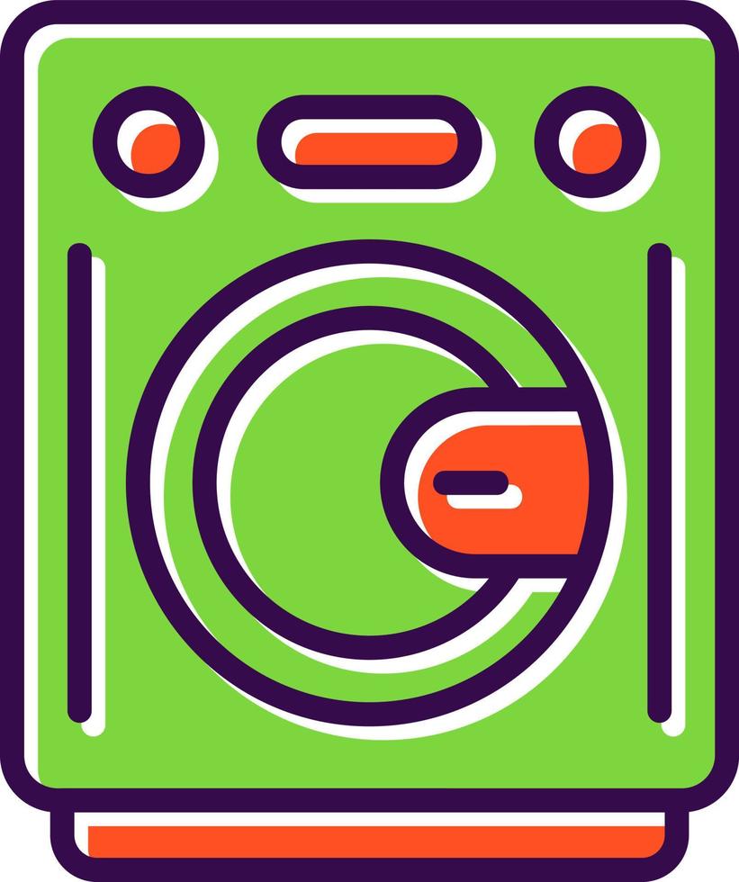 Washing Machine Vector Icon Design