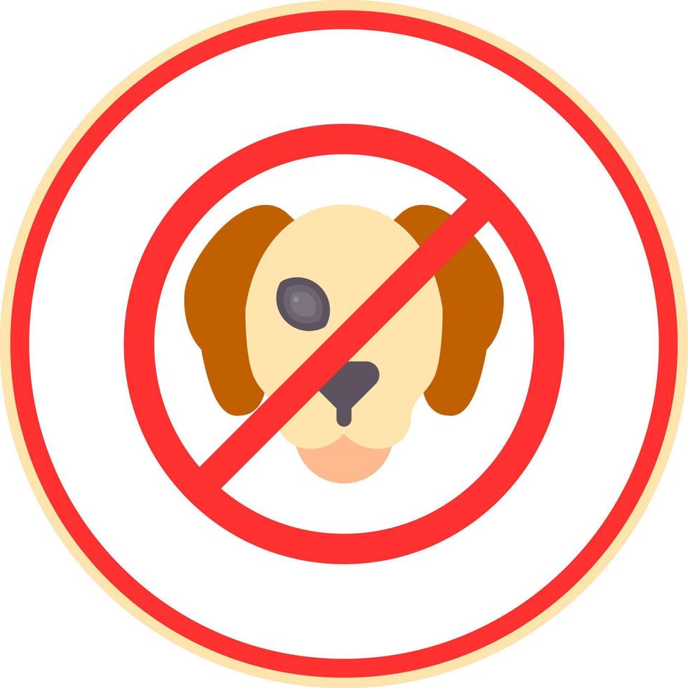 No Pets Vector Icon Design