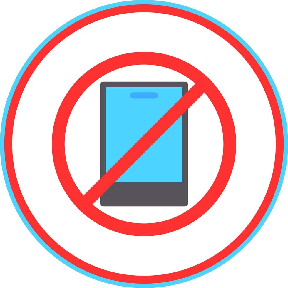 No Phone Vector Icon Design