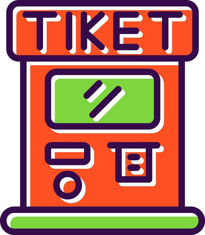 Ticket Machine Vector Icon Design