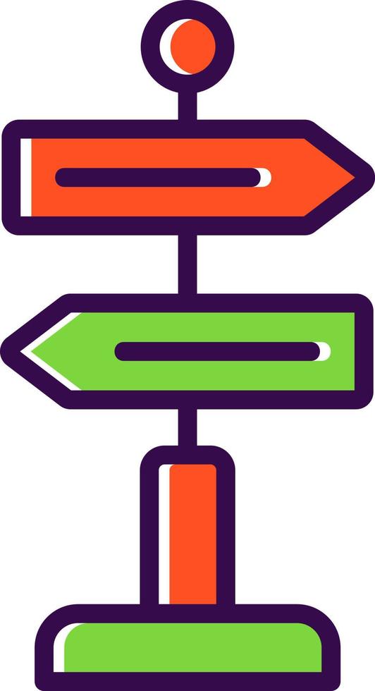 Directional Sign Vector Icon Design