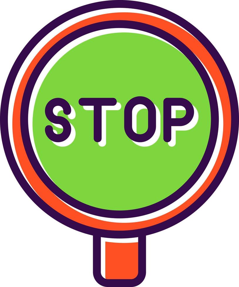 diseño de icono de vector de señal de stop