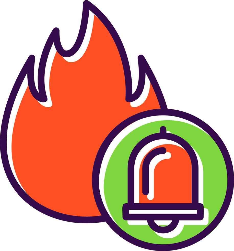 diseño de icono de vector de alarma de incendio