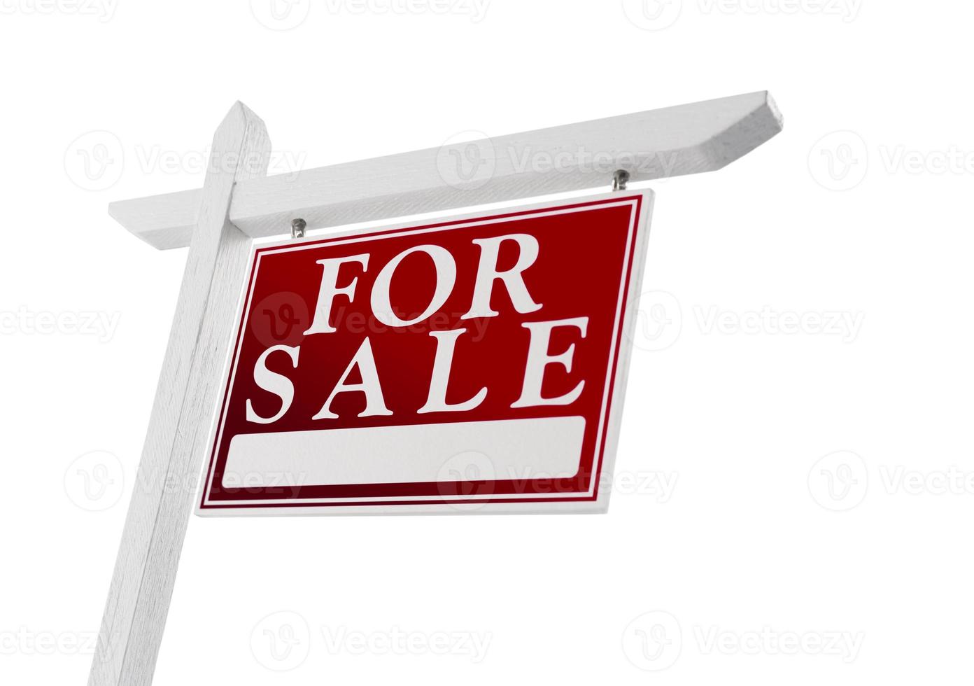 Home For Sale Real Estate Sign on White photo