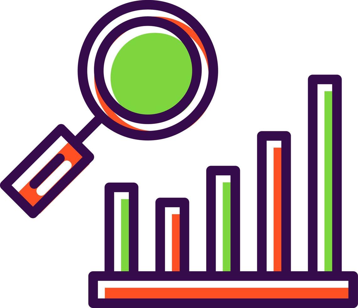 Bar Chart Research Vector Icon Design