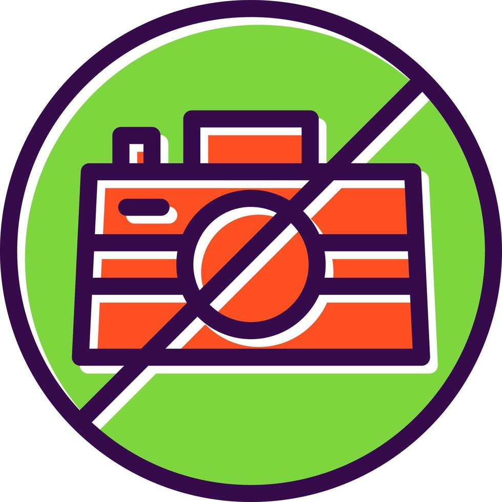 No Camera Vector Icon Design