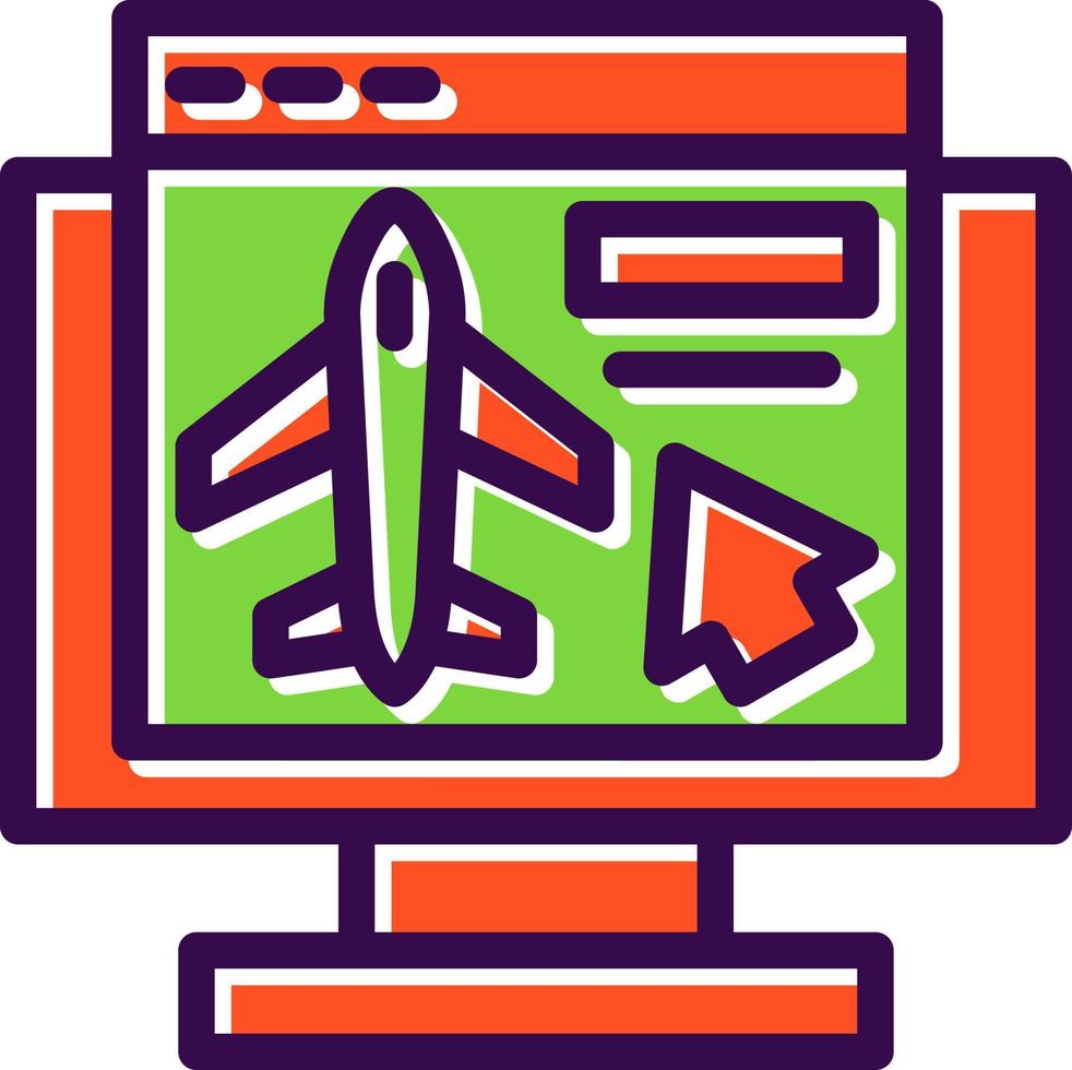 Online Booking Vector Icon Design