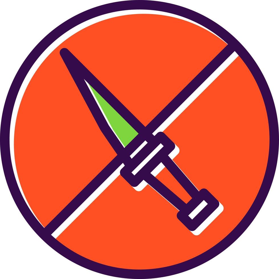 No Weapons Vector Icon Design
