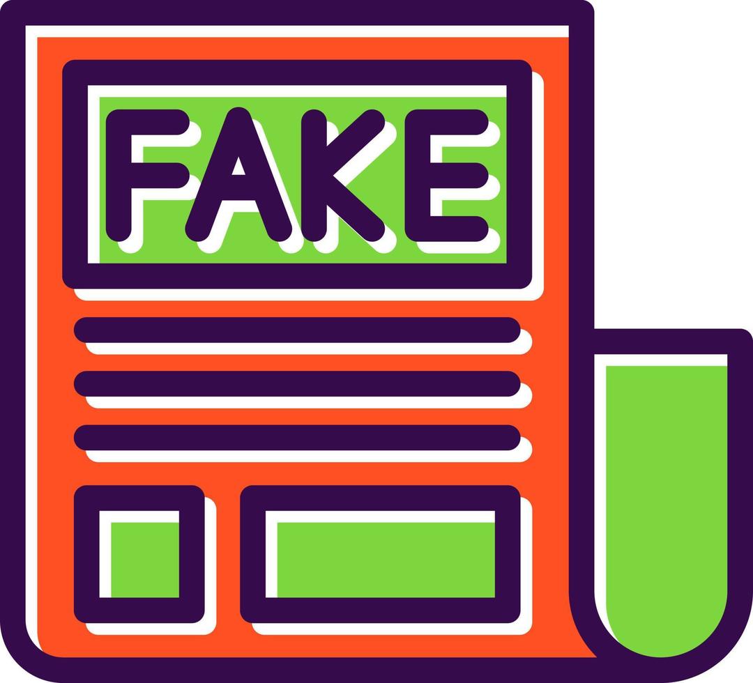 Fake News Vector Icon Design