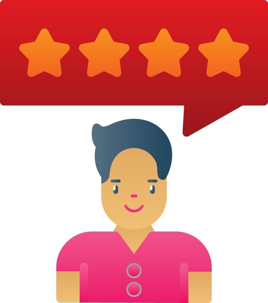 Customer Review Vector Icon Design