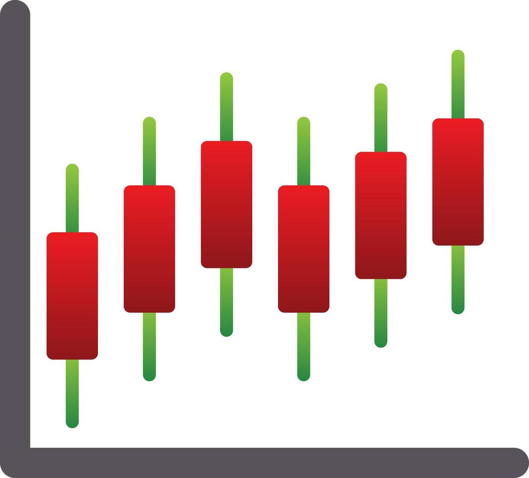 Candlestick Chart Vector Icon Design