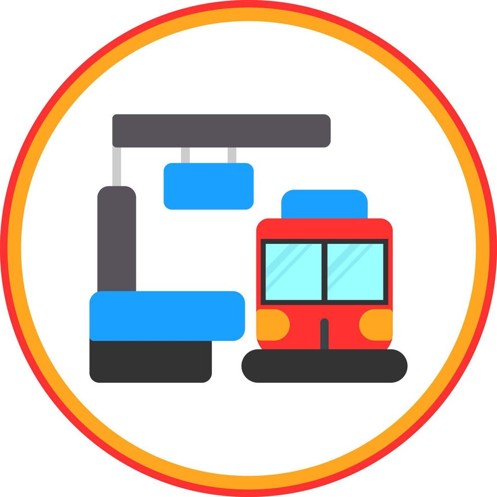 diseño de icono de vector de plataforma de tren