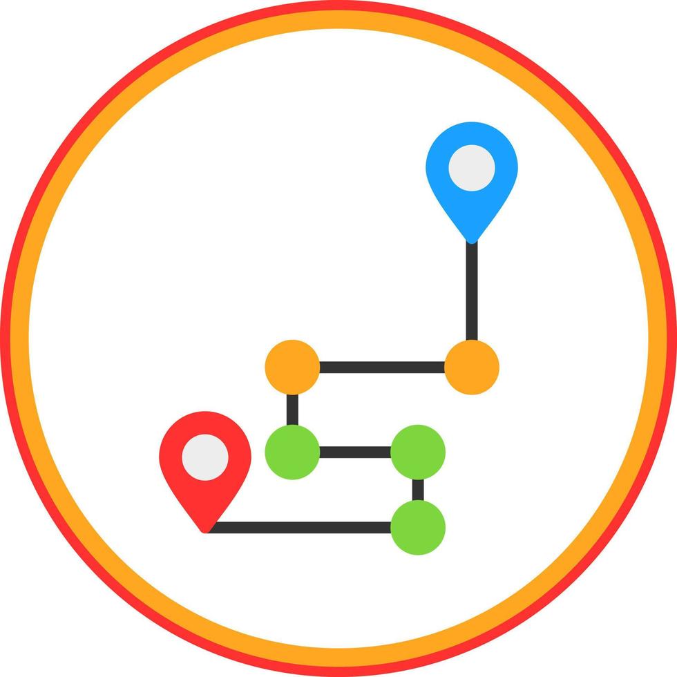 Route Vector Icon Design