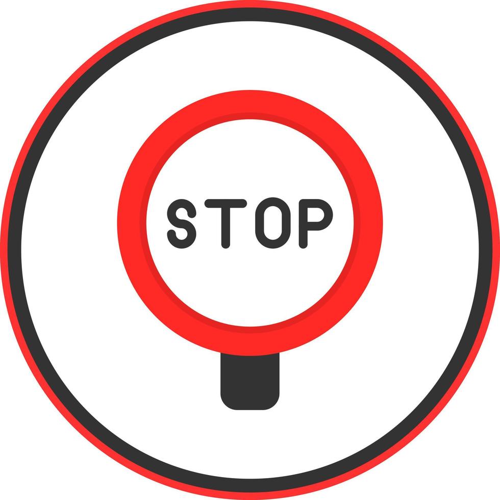 diseño de icono de vector de señal de stop