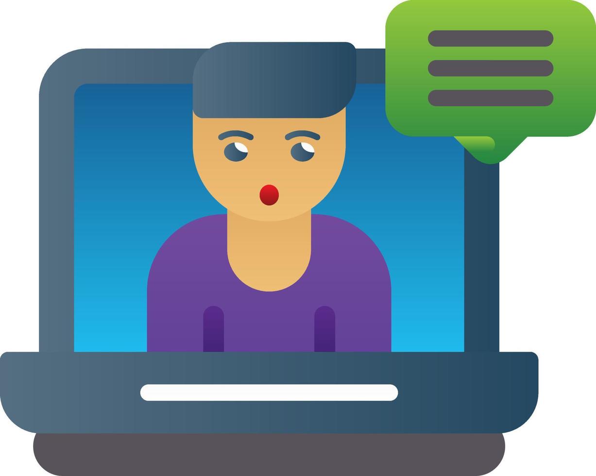 Video Conference Vector Icon Design