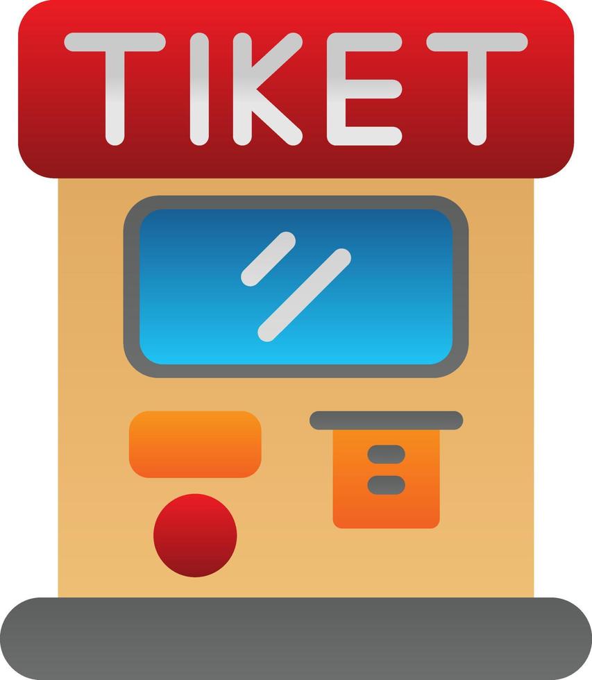 Ticket Machine Vector Icon Design