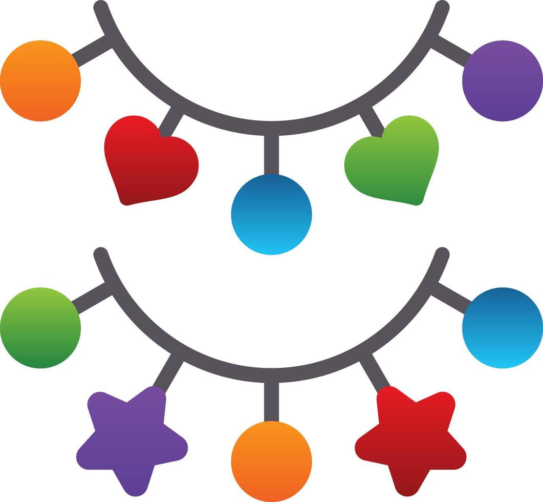 Christmas Lights Vector Icon Design