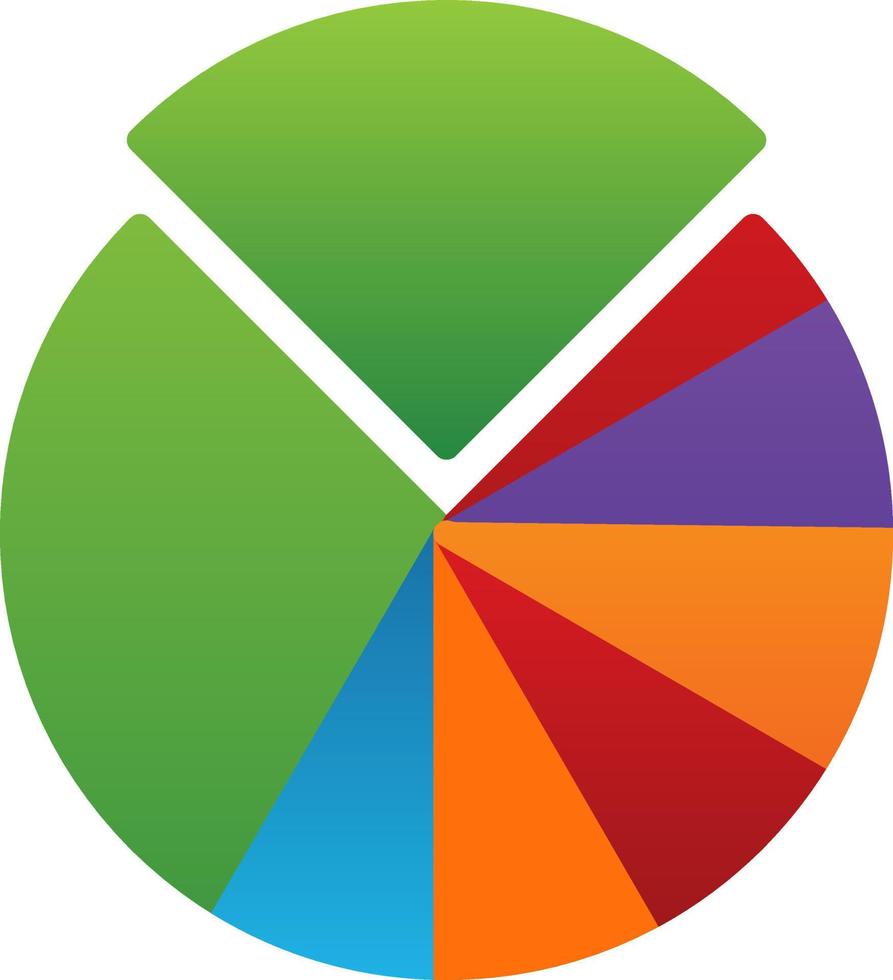 Pie Chart Vector Icon Design