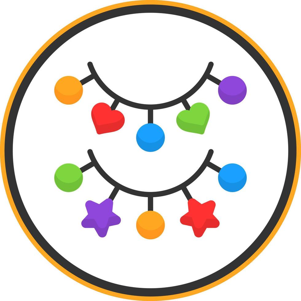 Christmas Lights Vector Icon Design