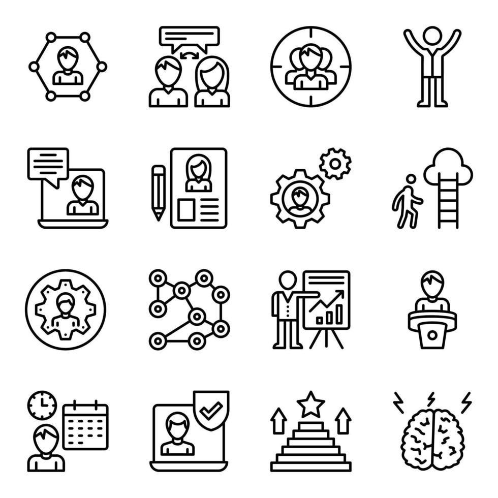 Pack of Employment and Business Icons vector