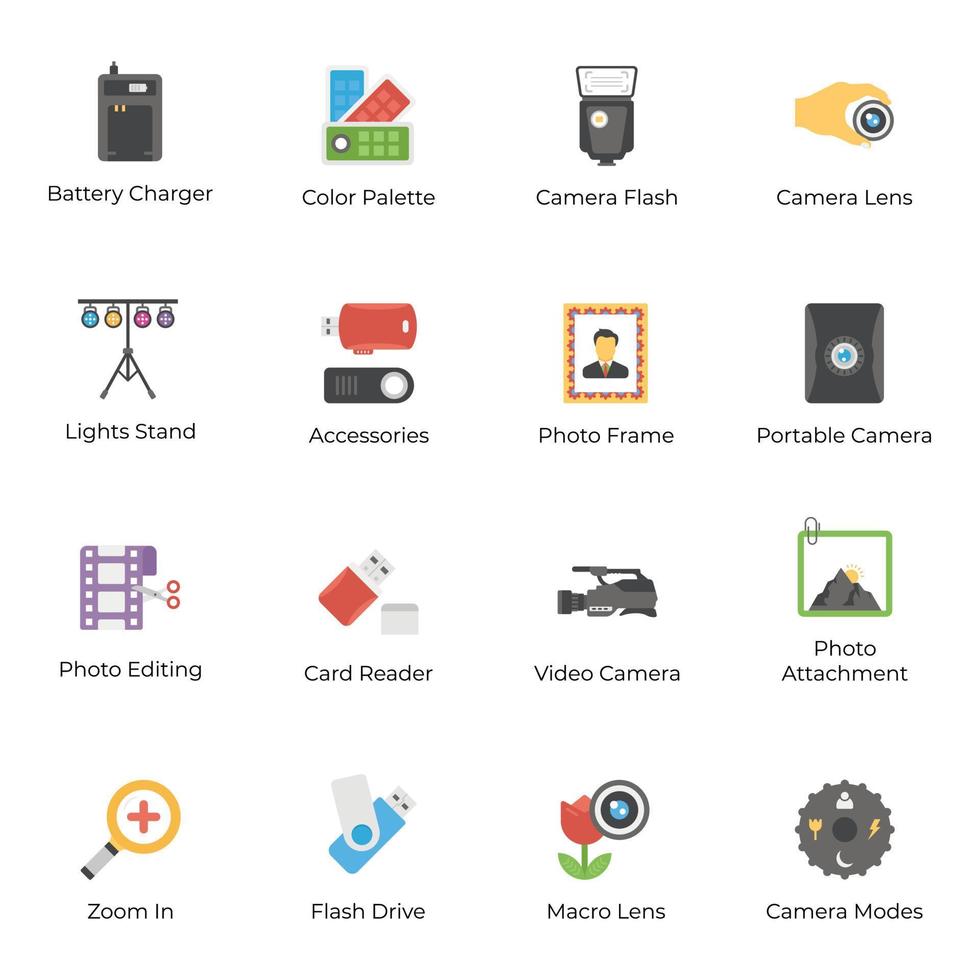 conjunto de iconos planos de climatografía vector