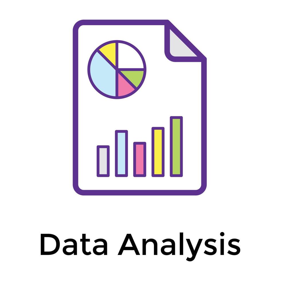 Trendy Data Analysis vector