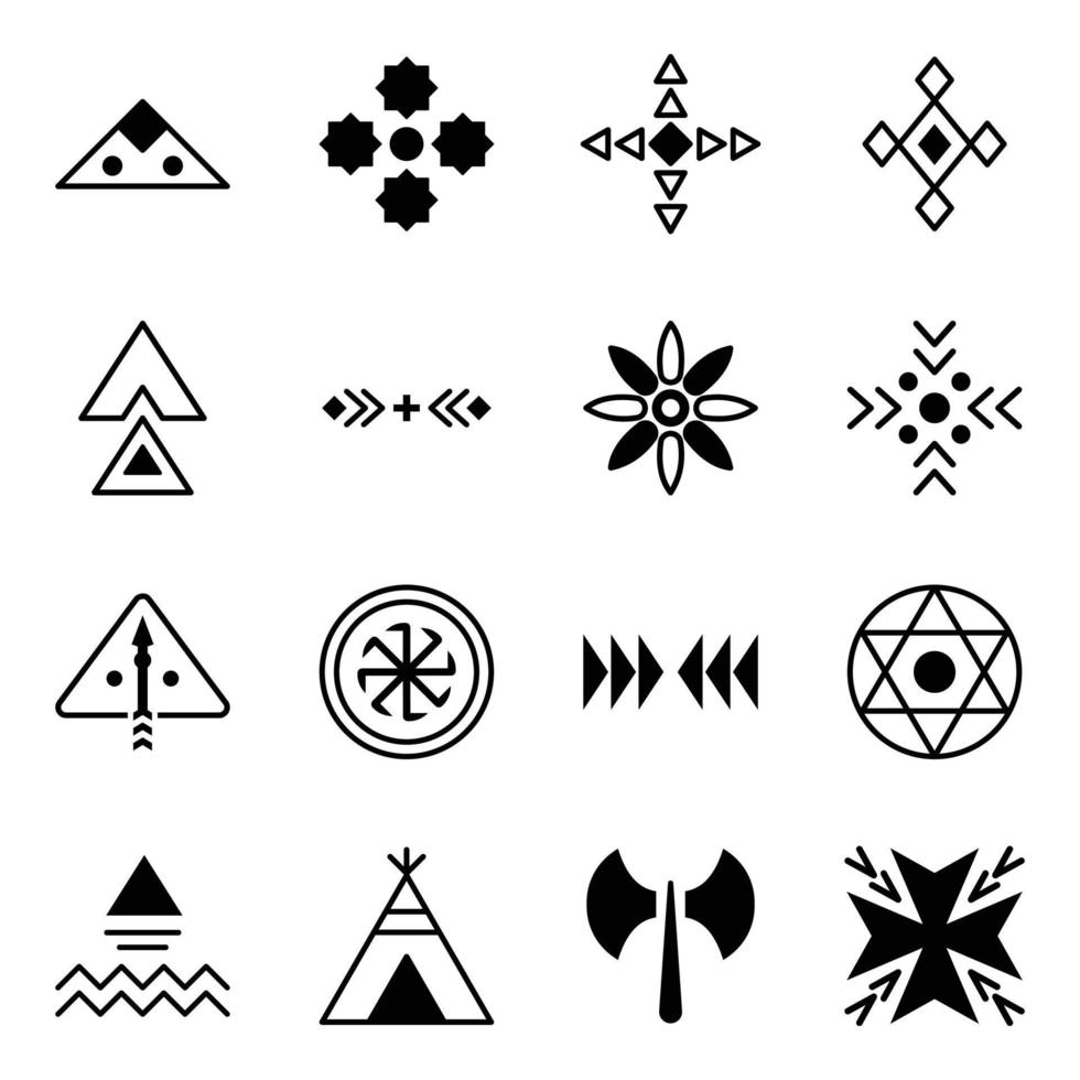 Pack Of Tribal and Ethnic Patterns Collection vector