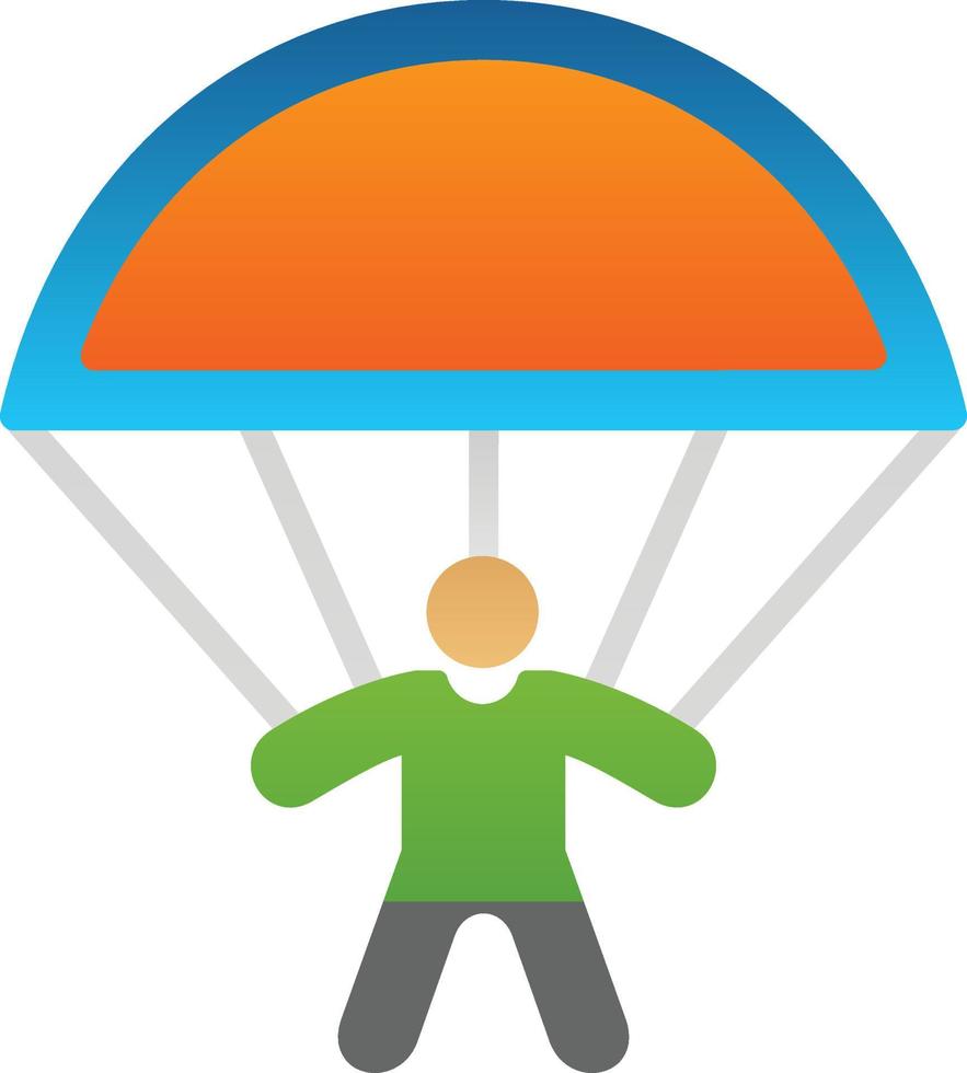 Skydiving Vector Icon Design