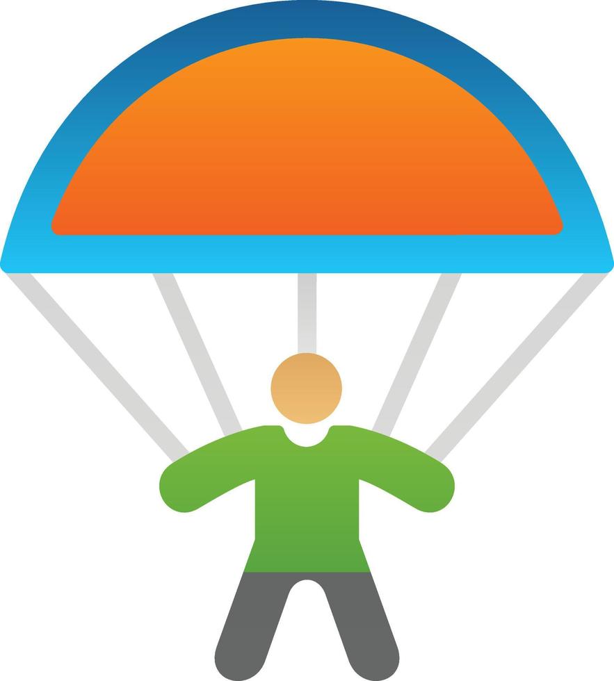 Skydiving Vector Icon Design