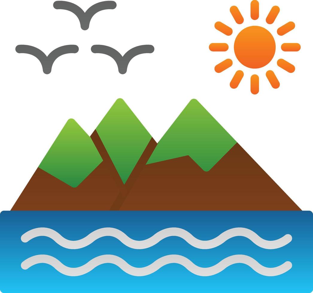 Mountains Vector Icon Design