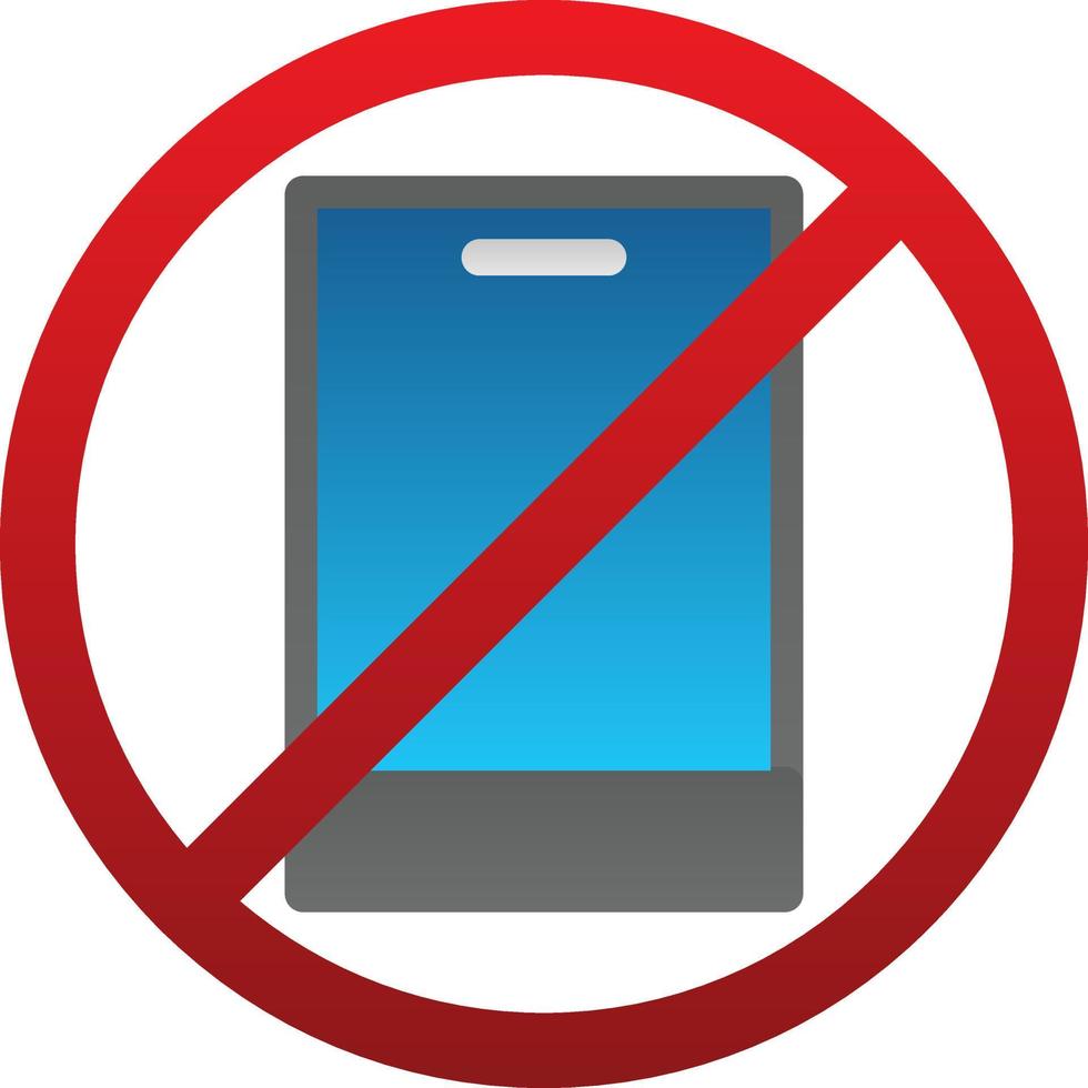No Phone Vector Icon Design