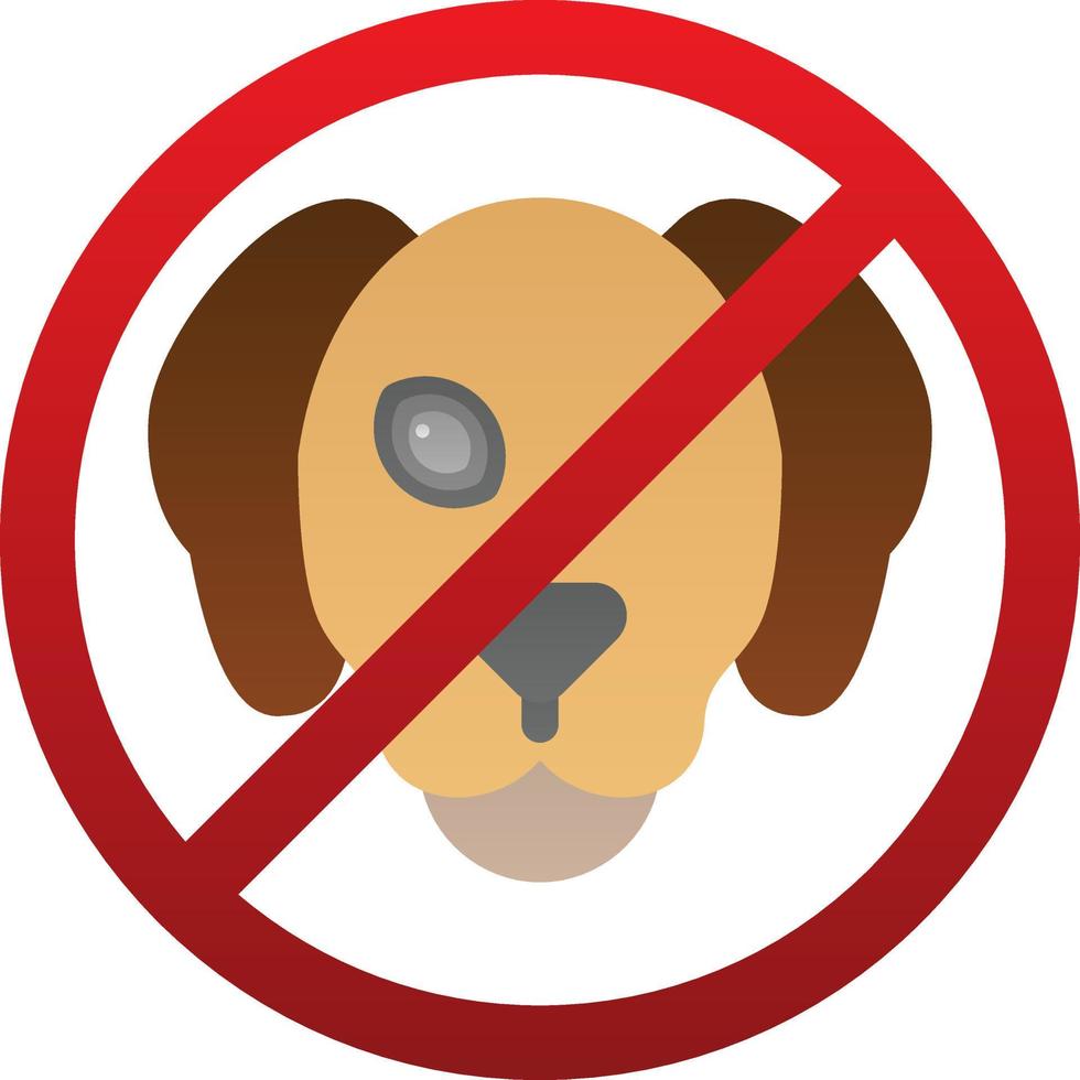 No Pets Vector Icon Design