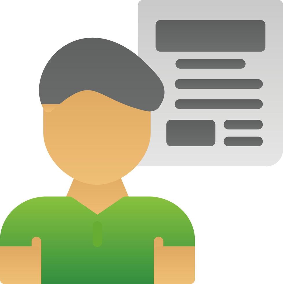 Journalist Vector Icon Design