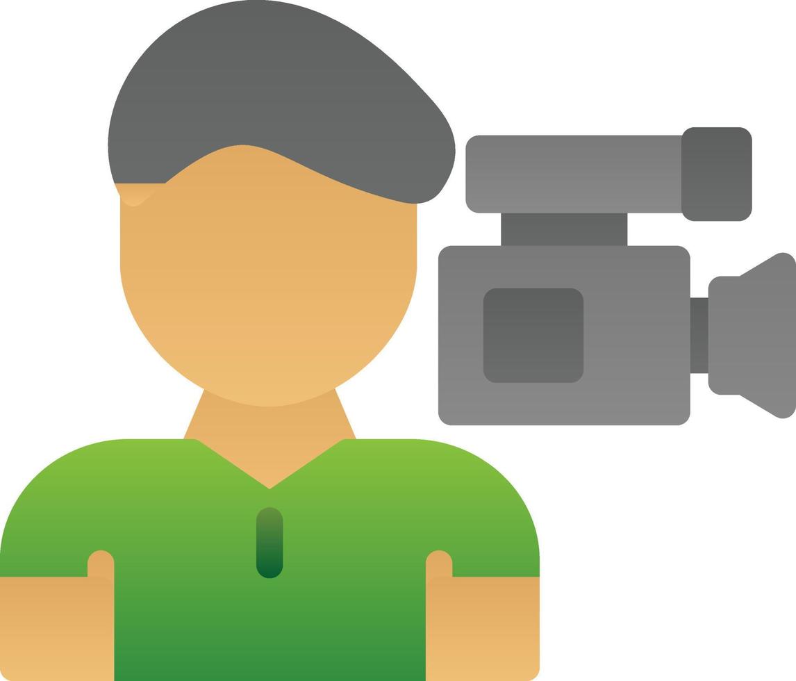 Camera Man Vector Icon Design