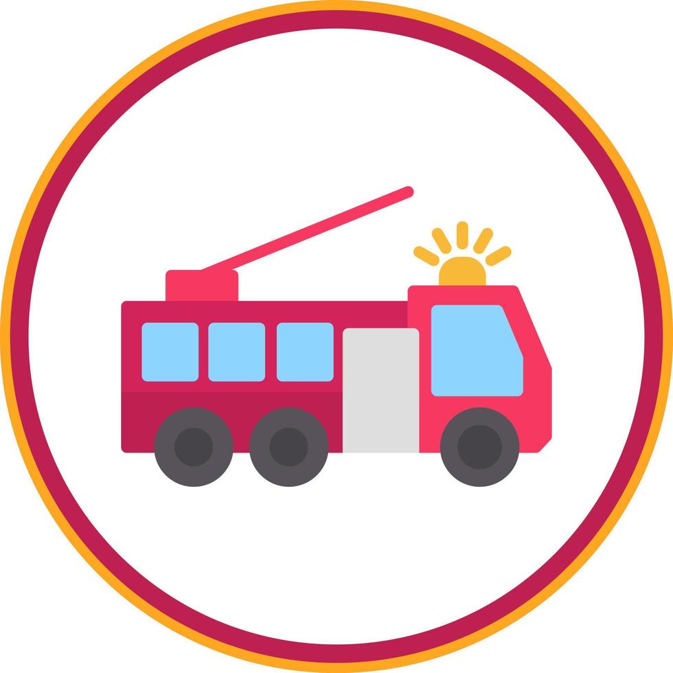 Fire Truck Vector Icon Design