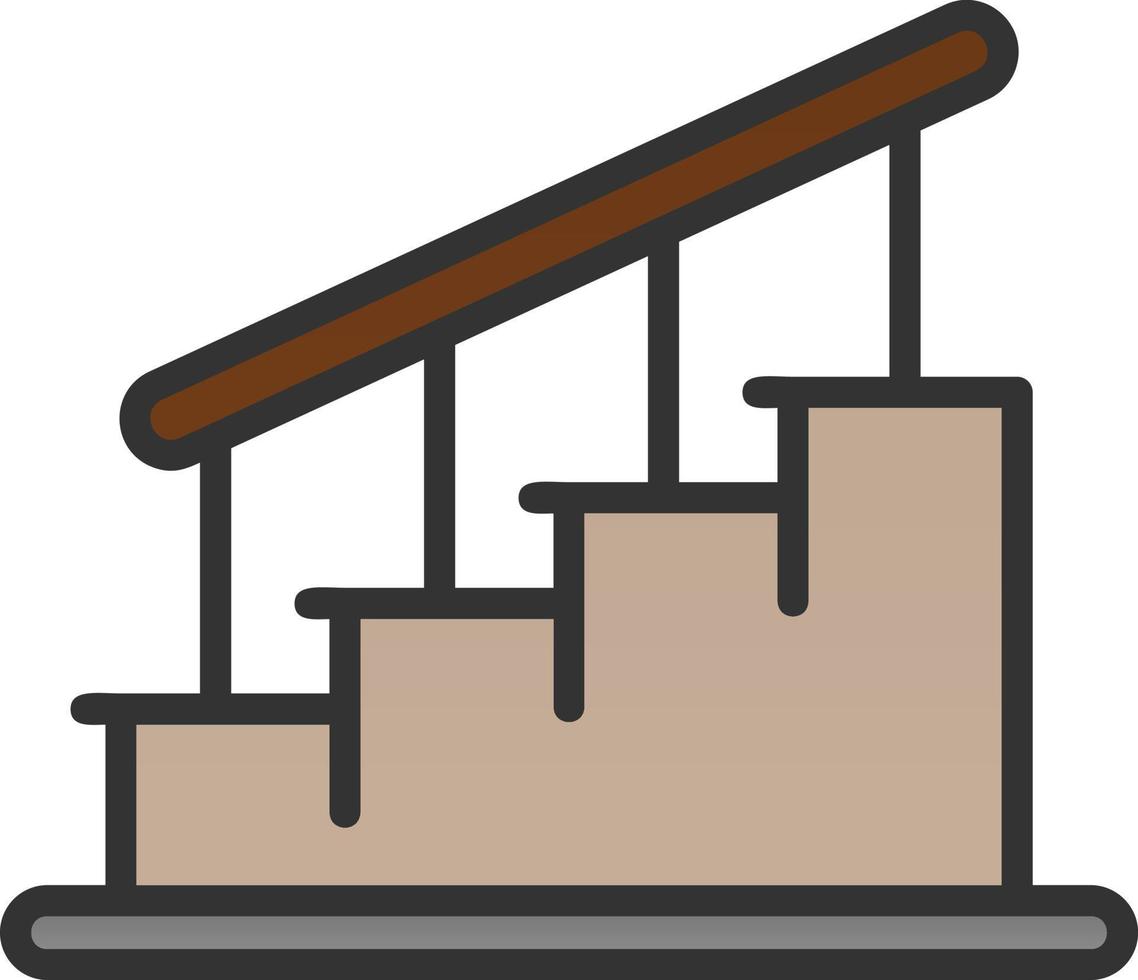 diseño de icono de vector de escaleras