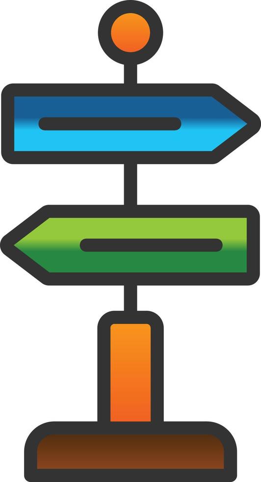 Directional Sign Vector Icon Design