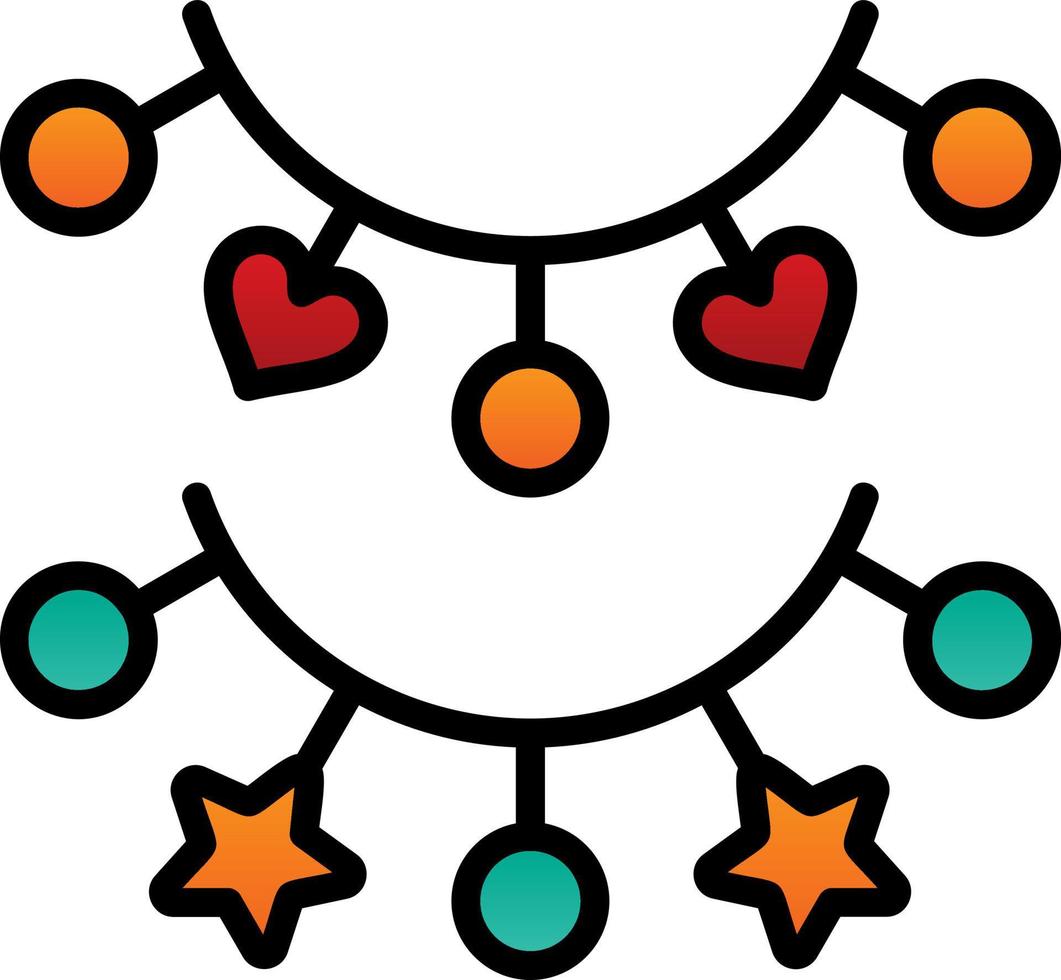 Christmas Lights Vector Icon Design