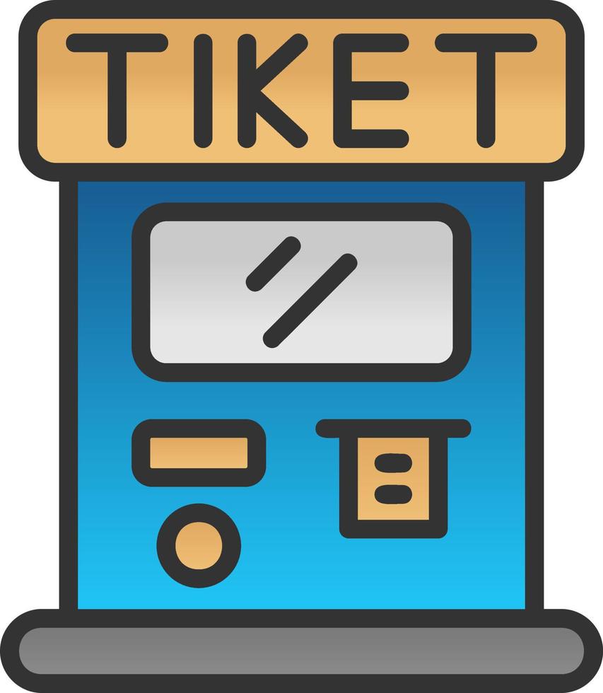 Ticket Machine Vector Icon Design