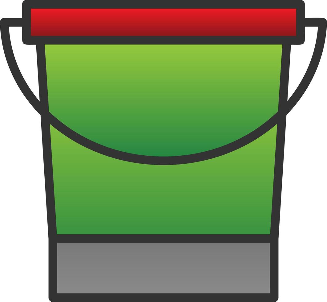 Water Bucket Vector Icon Design