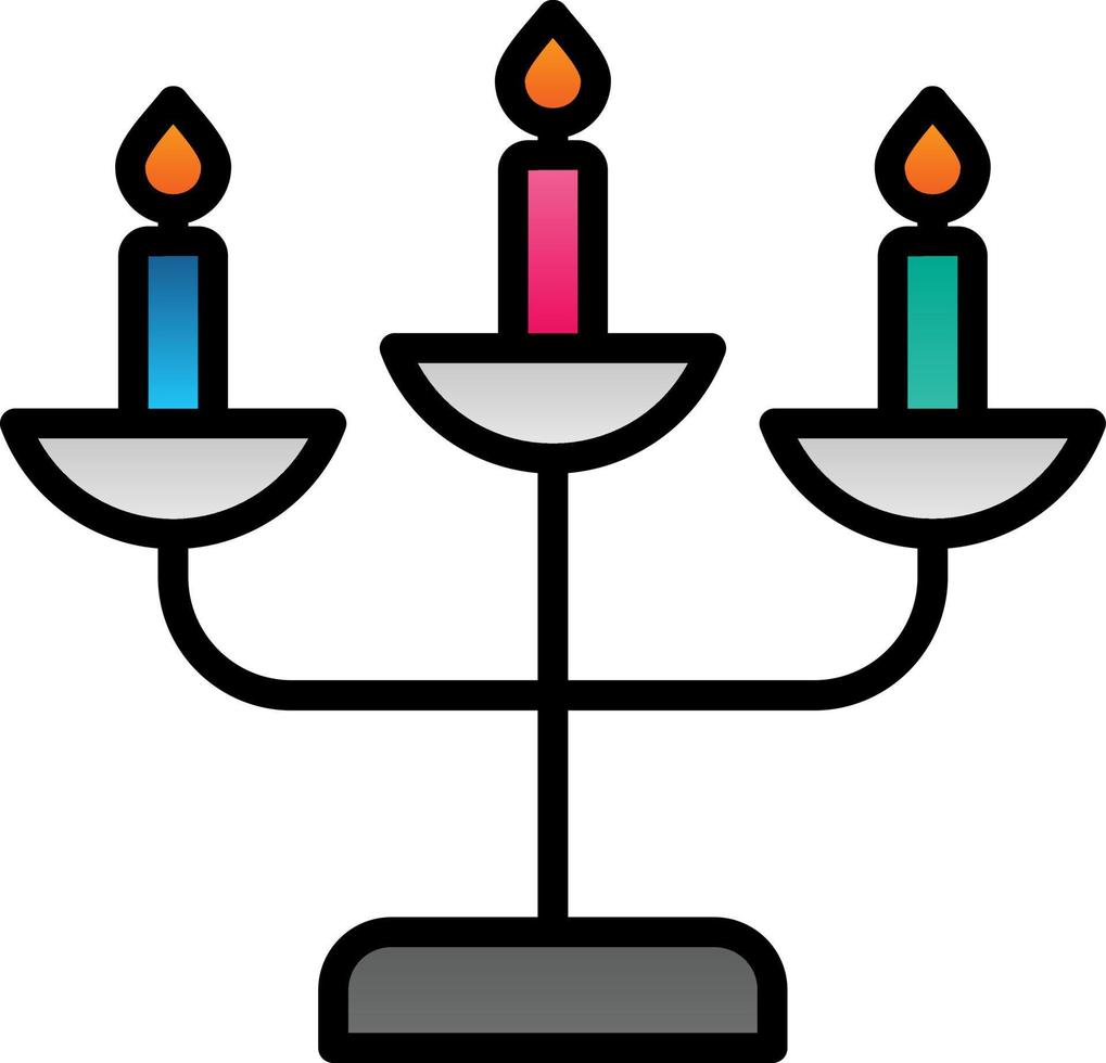 diseño de icono de vector de candelabro