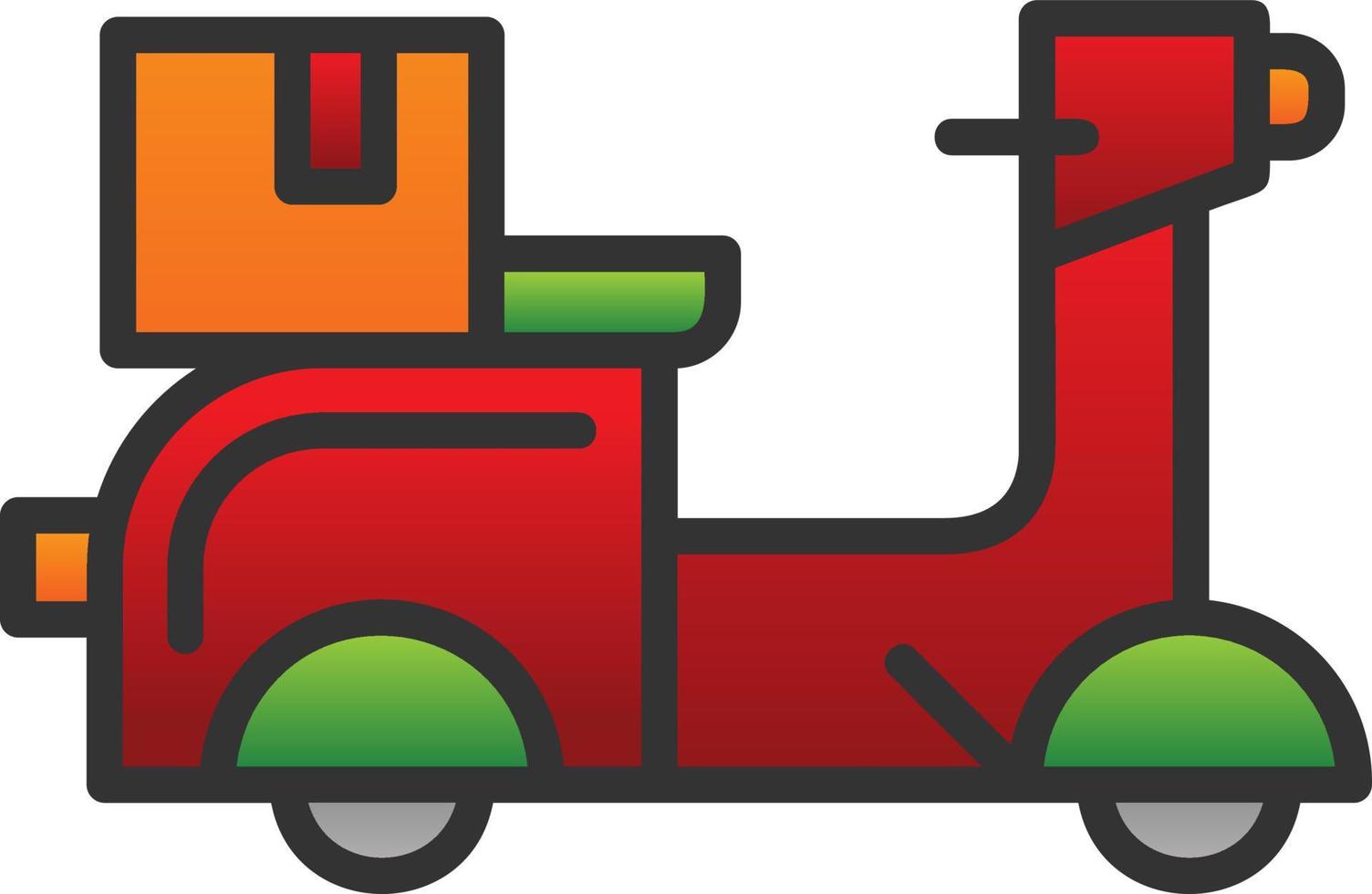 Delivery Bike Vector Icon Design