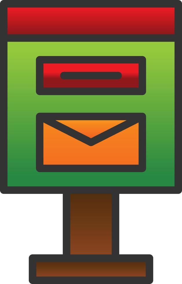 Postbox Vector Icon Design