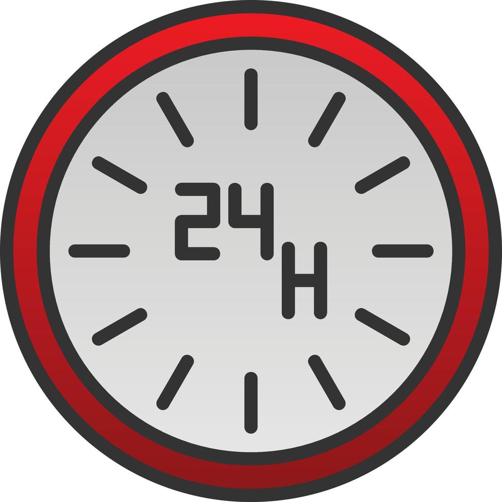 24 Hours Vector Icon Design