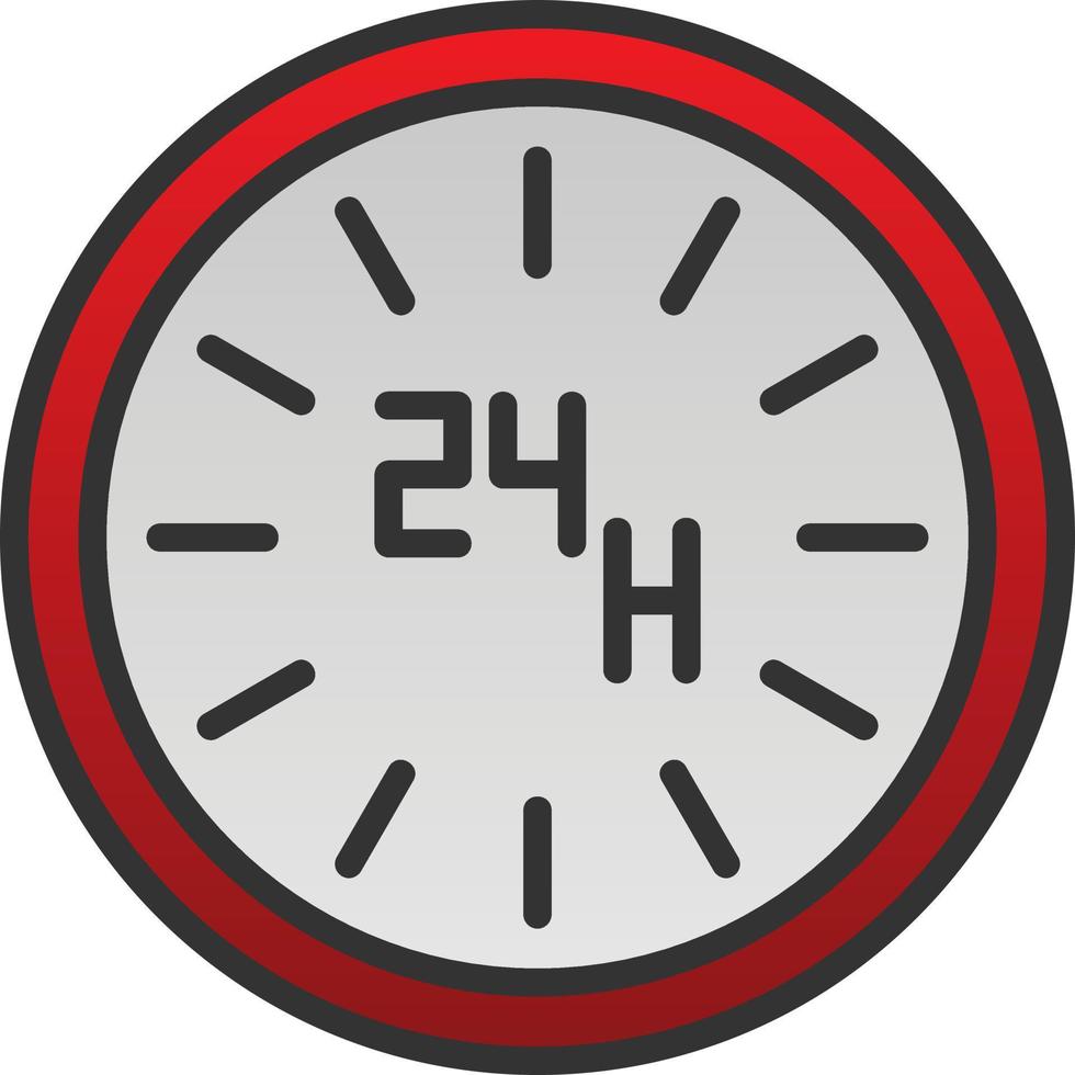 Diseño de icono de vector de 24 horas