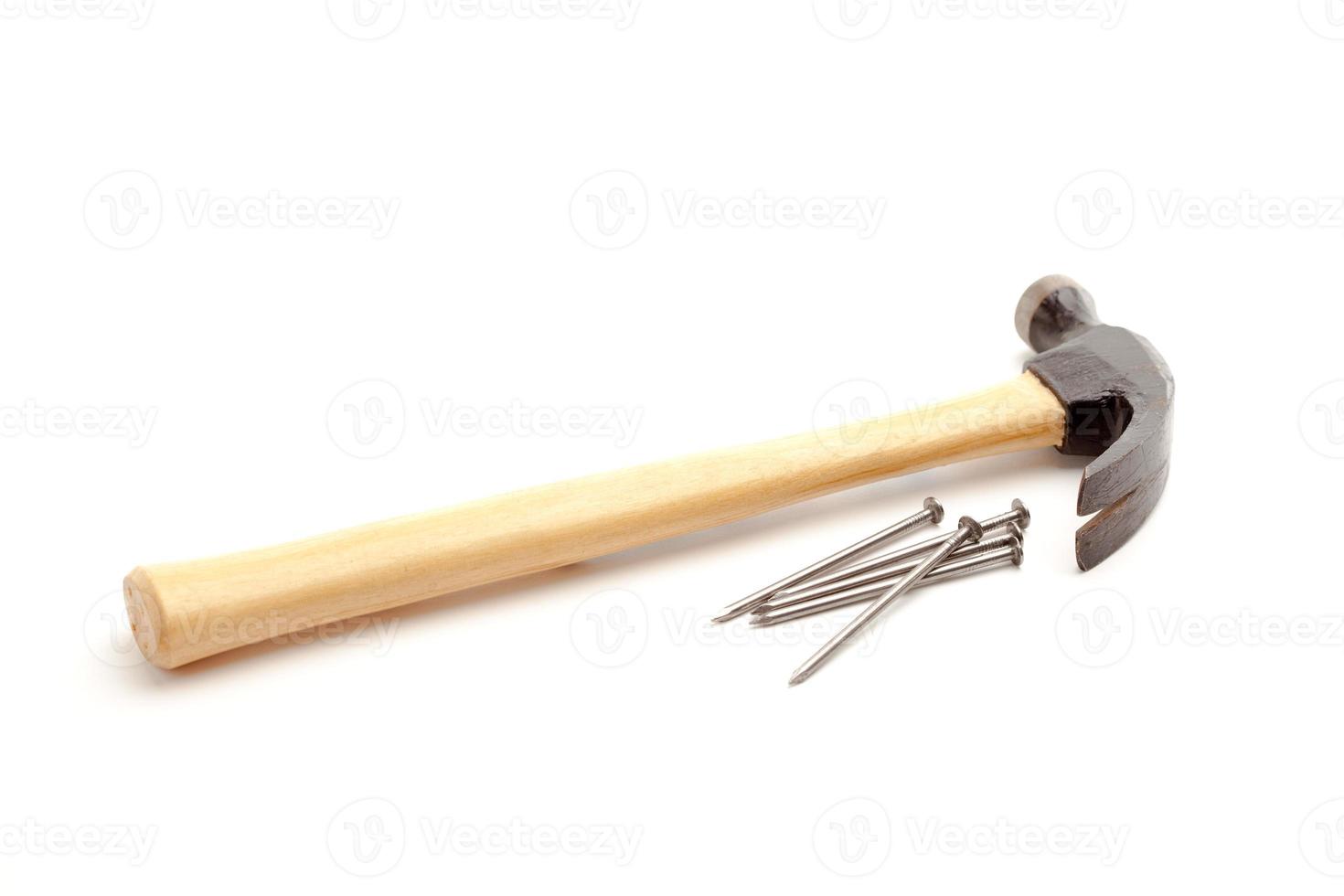 Hammer and Nails Isolated photo