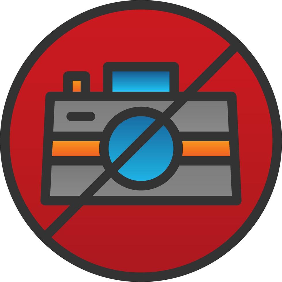 No Camera Vector Icon Design